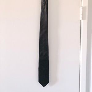 Black satin tie